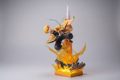 Demon Slayer Zenitsu Agatsuma Anime Action Figure Inbuilt Lights 32 Cms