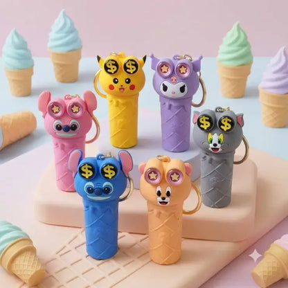 New Trending pop up eyes chu chu keychain Pack for Kids RANDOM DESIGNS