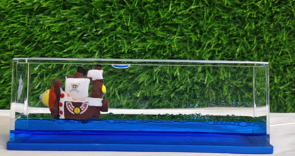 One Piece : Thousand Sunny ship Liquid Display – Blue Base (18×6 cm)
