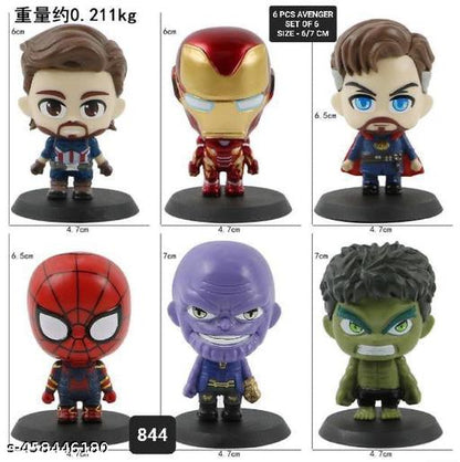 Avengers 6pcs 6.5cm - Miniature Action Figure Set