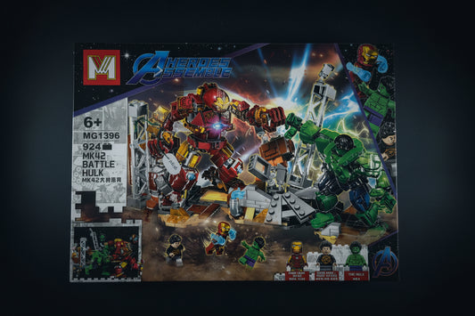Heroes Assemble MG1396 Simulating A Battle Between The Hulk and The Hulkbuster construction Building Blocks Set