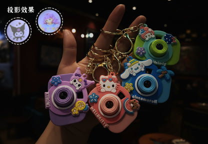 Kuromi Hello Kitty Melody Camera Keychain