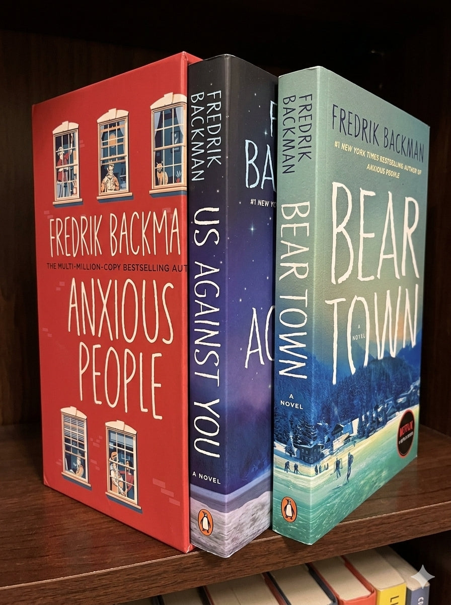 [COMBO] Fredrik Backman 3 Books: Anxious People, Bear Town, Us Against You