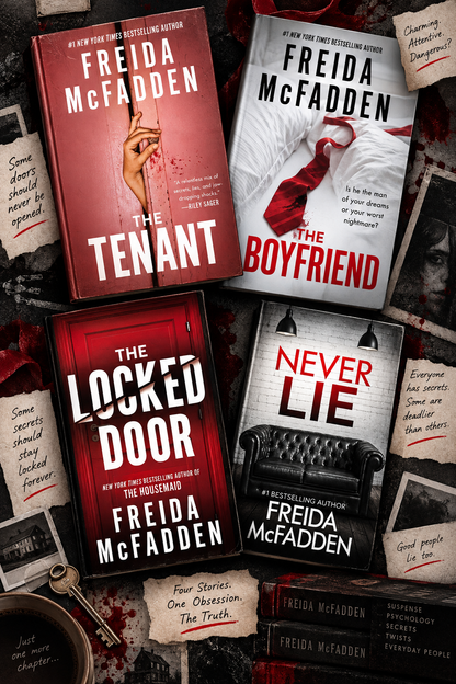 [COMBO] Freida McFadden Backman 4 Books: The Locked Door, The Boyfriend, The Tenant, Never Lie