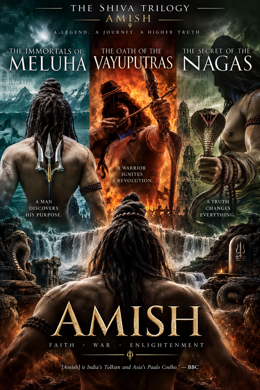 [COMBO] Amish 3 Books: Meluha, Vayuputras, Nagas