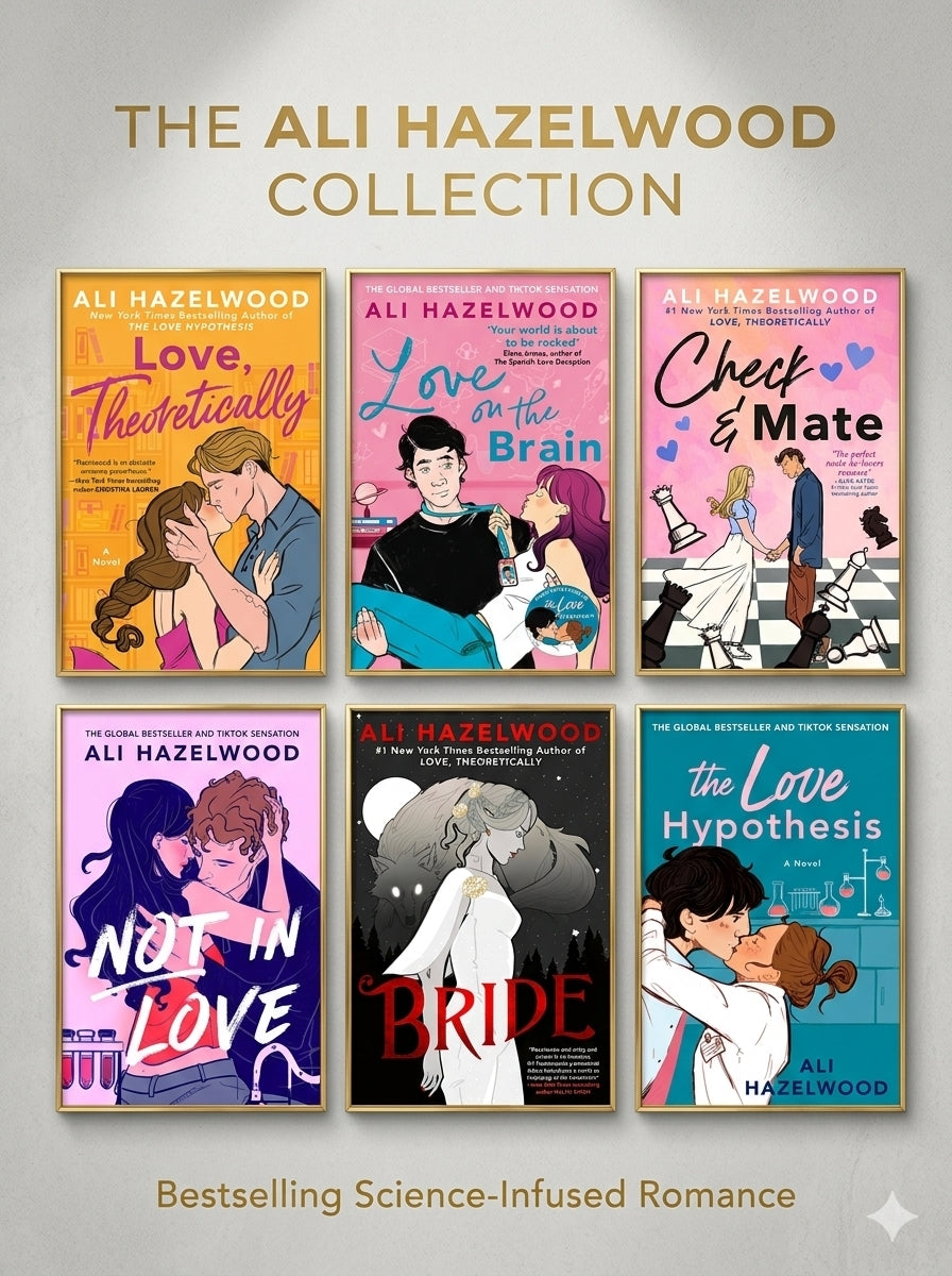 [COMBO] Ali Hazelwood 6 Books: Love Hypothesis, Theoretically, On The Brain, Not in Love, Bride, Check & Mate