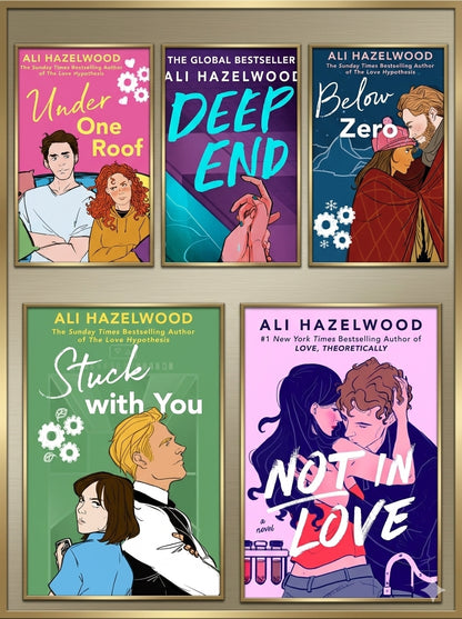 [COMBO] Ali Hazelwood 5 Books: Stuck with You, Under One Roof, Deep End, Below Zero, Not In Love