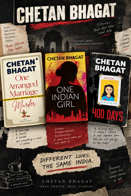 [COMBO] Chetan Bhagat 3 Books: 400 Days, One Indian Girl, One Arranged Murder