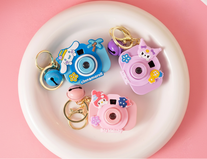Kuromi Hello Kitty Melody Camera Keychain