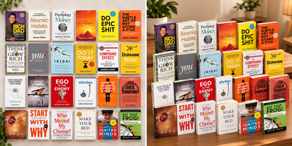Self-Help Bestseller Books Combo – 24 Books | Motivation, Success, Habit Building, Productivity, Mindset & Personal Growth (Paperback)