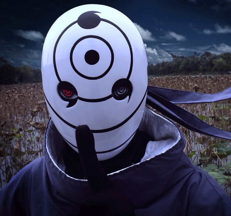 3D Printed White Rinnegan/Sharingan Mask (Tobi/Obito Inspired)