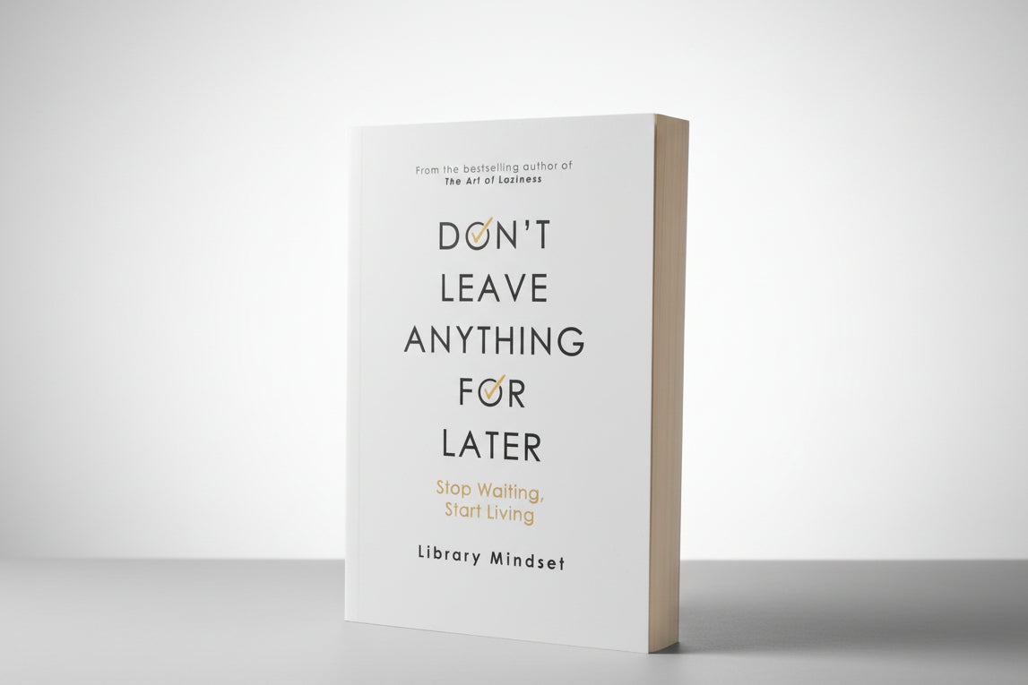 Don't leave anything for later: Stop Waiting, Start Living By Library Mindset