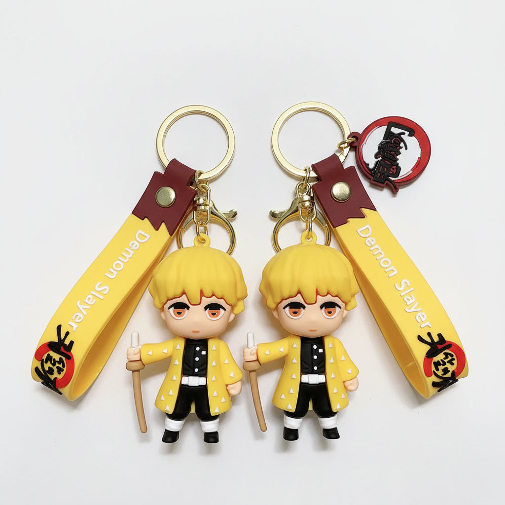 Demon slayer Anime Zenitsu Agatsuma 3D Keychain pack of 2