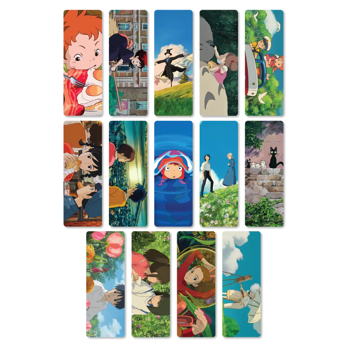 Whimsical Studio Ghibli Inspired Anime Bookmarks Set of 14 (Design 2)