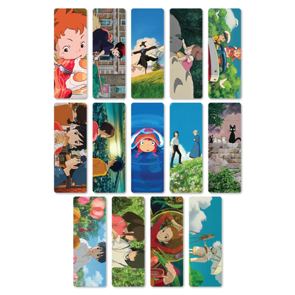 Whimsical Studio Ghibli Inspired Anime Bookmarks Set of 14 (Design 2)