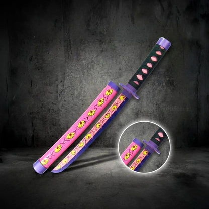 Demon Slayer Kokushibo Wooden Katana 42cm with Stand