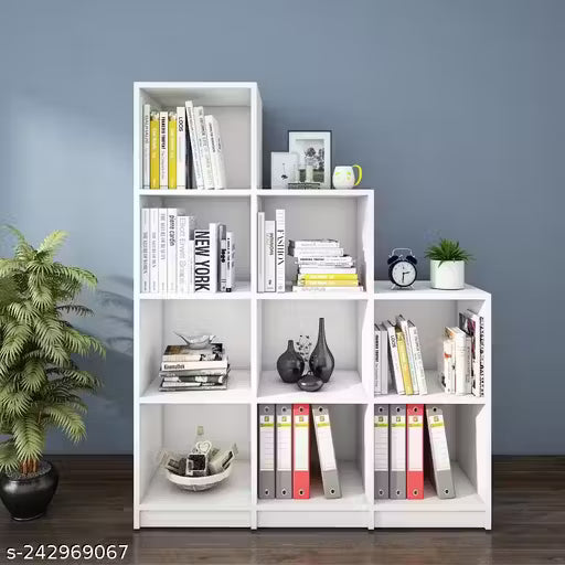 Wood Open Book Shelf (Finish Color - Frosty White, Knock Down)