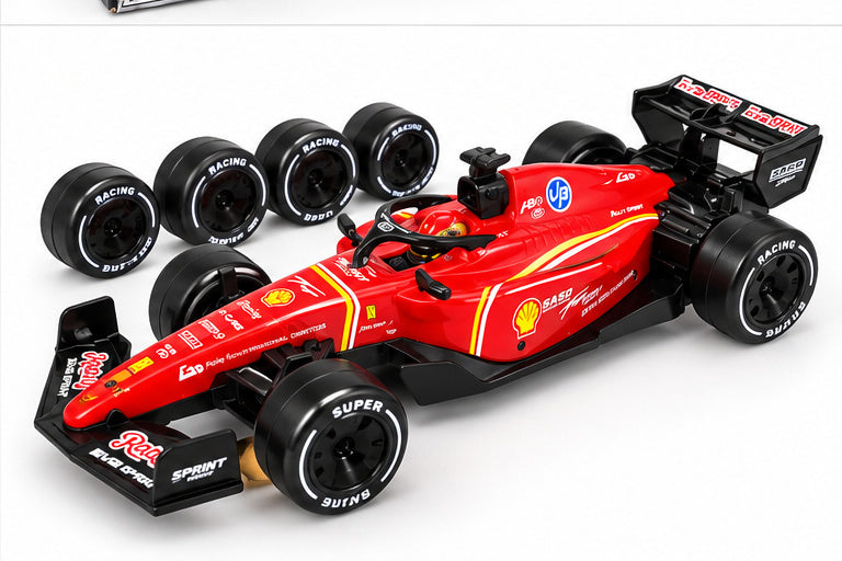 Race Car Toy for Kids Red F1 Model Racing Collectible Display Gift Toy Car (Red)