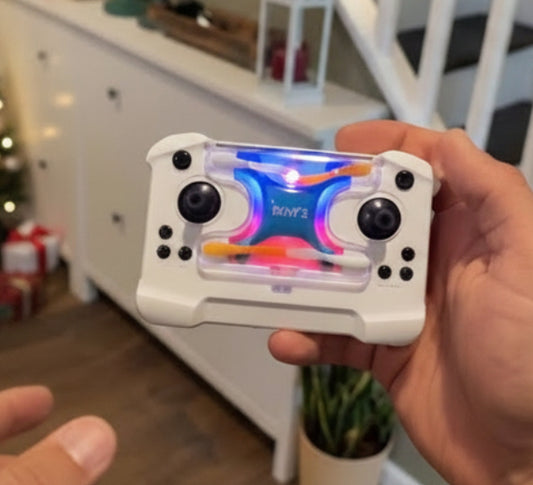 Mini Pocket Quadcopter Drone 360 Flip Drone Easy Stunt Flights with 360° Flips & Altitude Hold, LED Lights & Propeller Guards, Indoor/Outdoor Beginner-Friendly RC Quadcopter Mini Drone for Kids & Adults