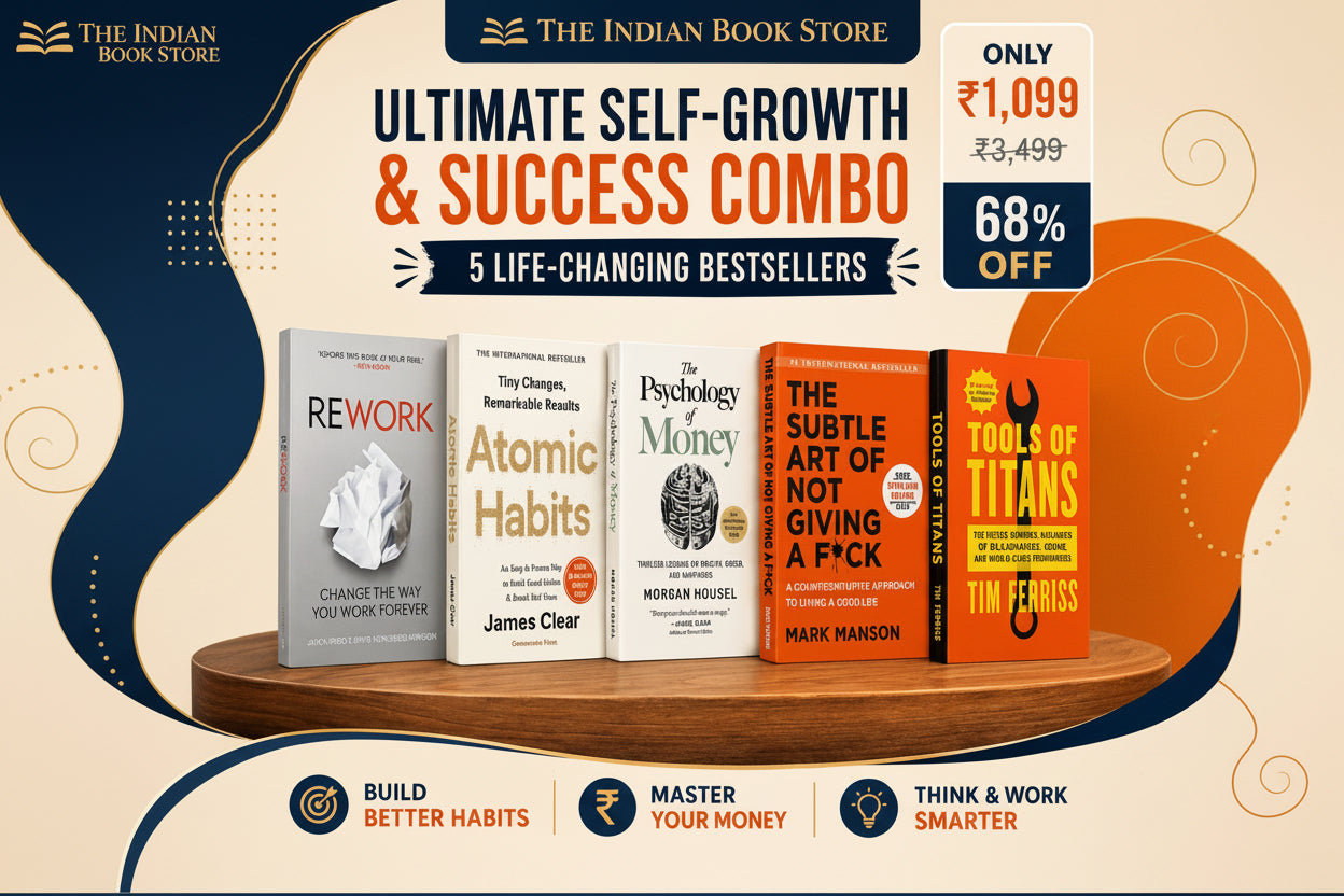 Ultimate Self- Growth & Success Combo (Rework, Atomic Habits, The Psychology of Money, The Subtle Art of Not Giving a F*ck And Tools of Titans) Paperback