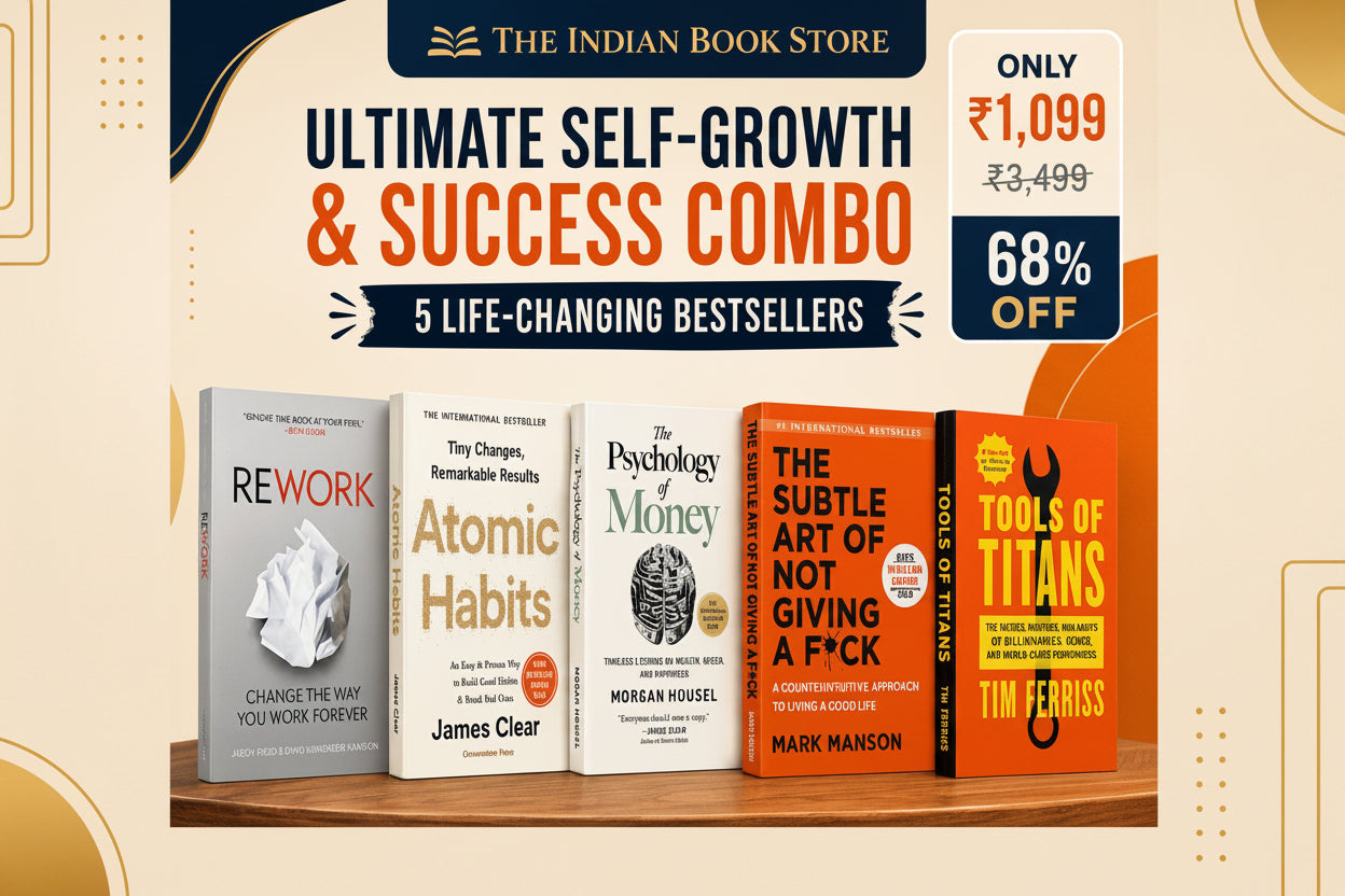 Ultimate Self- Growth & Success Combo (Rework, Atomic Habits, The Psychology of Money, The Subtle Art of Not Giving a F*ck And Tools of Titans) Paperback
