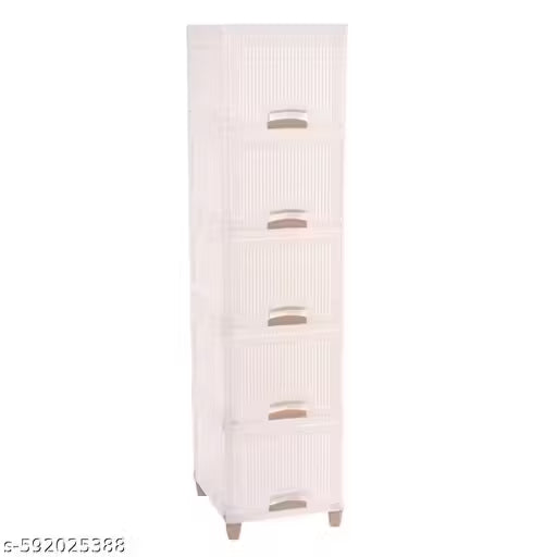 Book Shelf for Home Library,5 Tier White Book Shelves , Cabinet For Storage