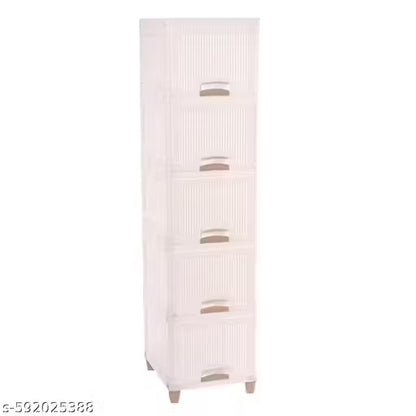Book Shelf for Home Library,5 Tier White Book Shelves , Cabinet For Storage