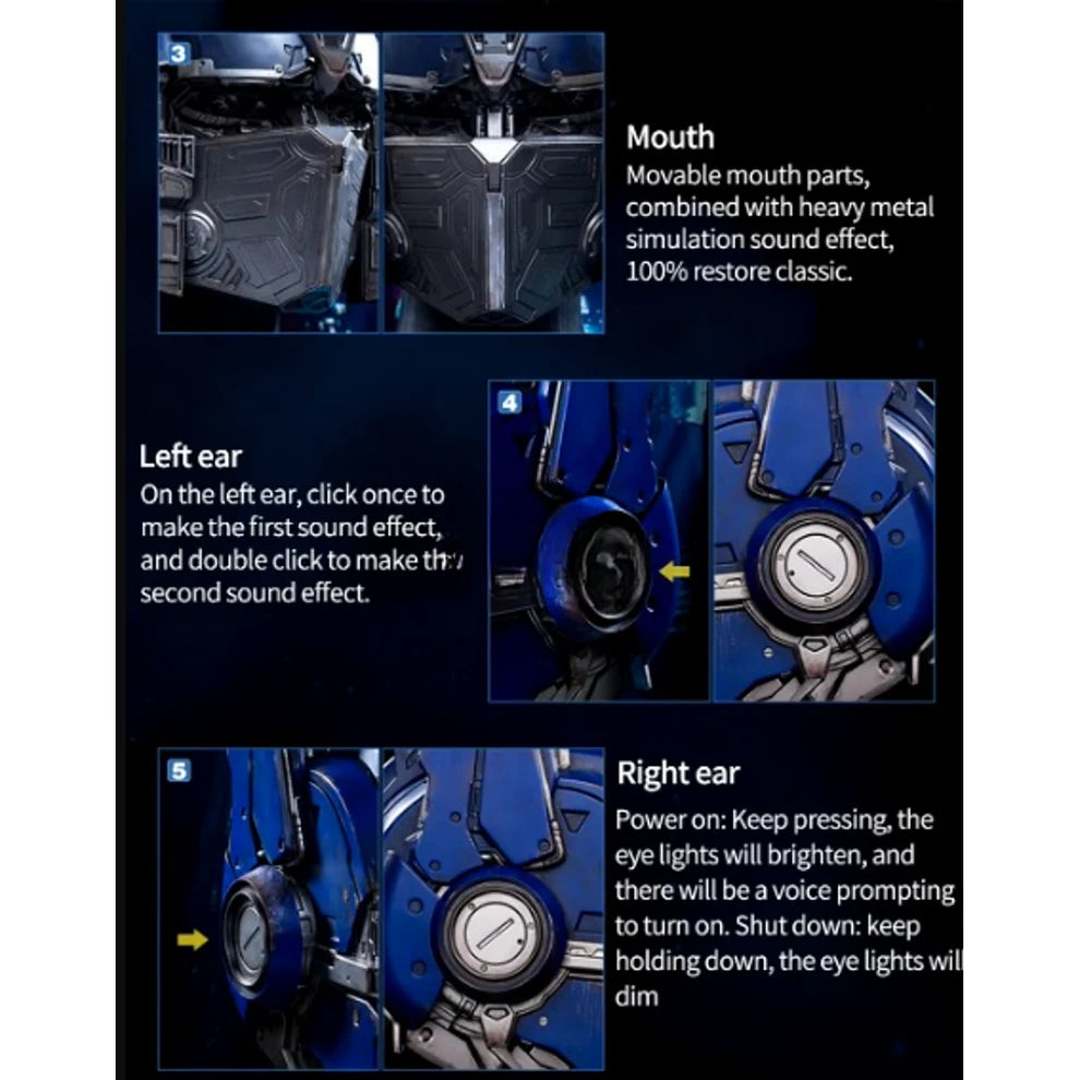 Transformers Optimus Prime Helmet Voice-Controlled with Lights & Sounds