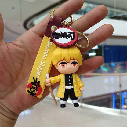 Demon slayer Anime Zenitsu Agatsuma 3D Keychain pack of 2