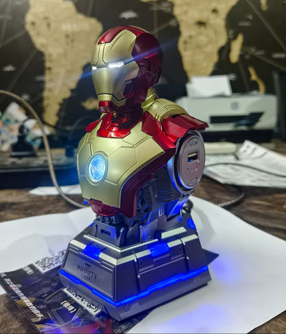 Iron Man MK3 Charging Station Bust Mecha 65W Fast Charging 4 Port Mobile Phone Charger