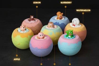 Bath Bombs for Kids with Surprise Toys Inside - Handmade Natural Safe Ingredients for Sensitive Skin - Gift for Girls and Boys