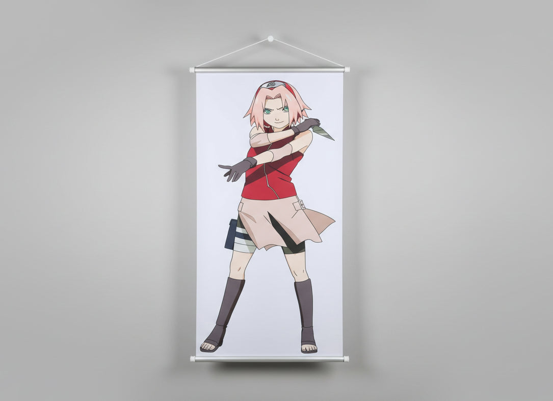 Sakura Haruno Anime Naruto Wall Hanging Scroll Home Decor Wall Artwork Anime Canvas