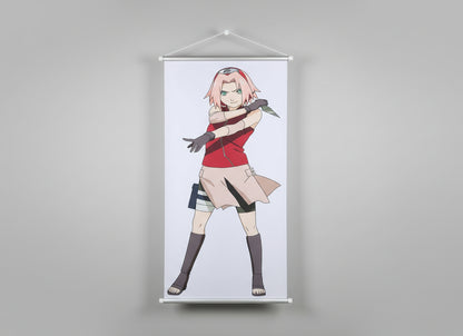 Sakura Haruno Anime Naruto Wall Hanging Scroll Home Decor Wall Artwork Anime Canvas