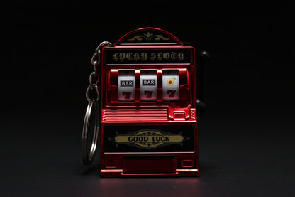 Casino Jackpot Machine Keychain with Spin Lever ( limited edition )
