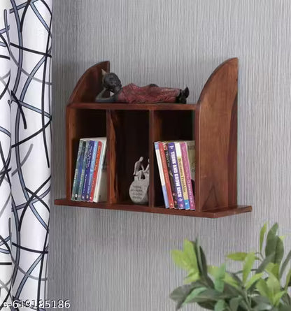 Curved Solid Mango Wood Desk Organizer