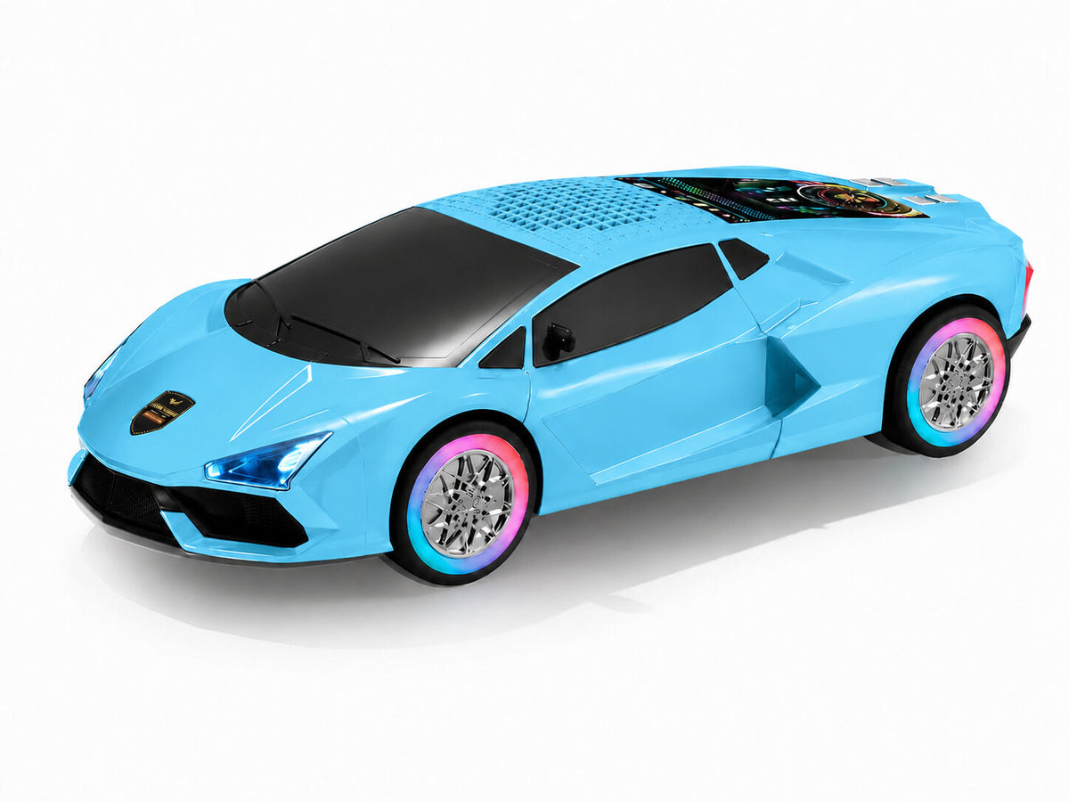 WSTER WS-690 Lemborgini Car Wireless Bluetooth Speaker 15 Watts| FM Radio, USB, TF Card, LED Lights