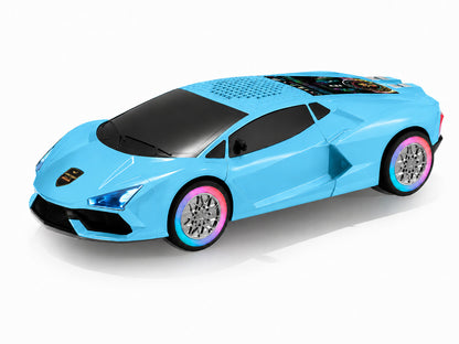 WSTER WS-690 Lemborgini Car Wireless Bluetooth Speaker 15 Watts| FM Radio, USB, TF Card, LED Lights