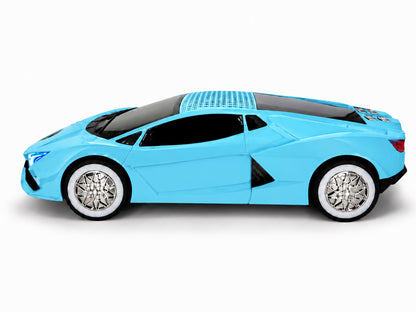 WSTER WS-690 Lemborgini Car Wireless Bluetooth Speaker 15 Watts| FM Radio, USB, TF Card, LED Lights