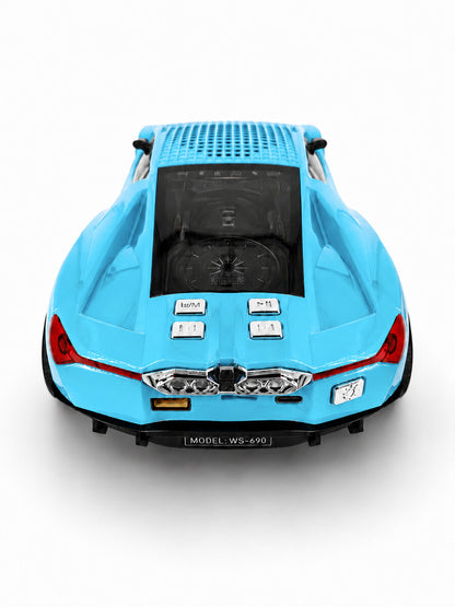 WSTER WS-690 Lemborgini Car Wireless Bluetooth Speaker 15 Watts| FM Radio, USB, TF Card, LED Lights
