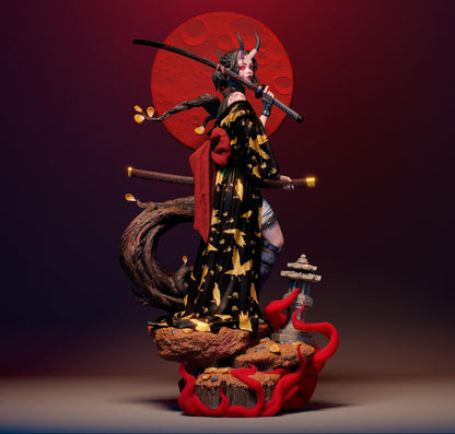 One Grace and Tear 3D Printed Resin Statue By Tibs 3D Studio – Premium Samurai Art Collector Edition
