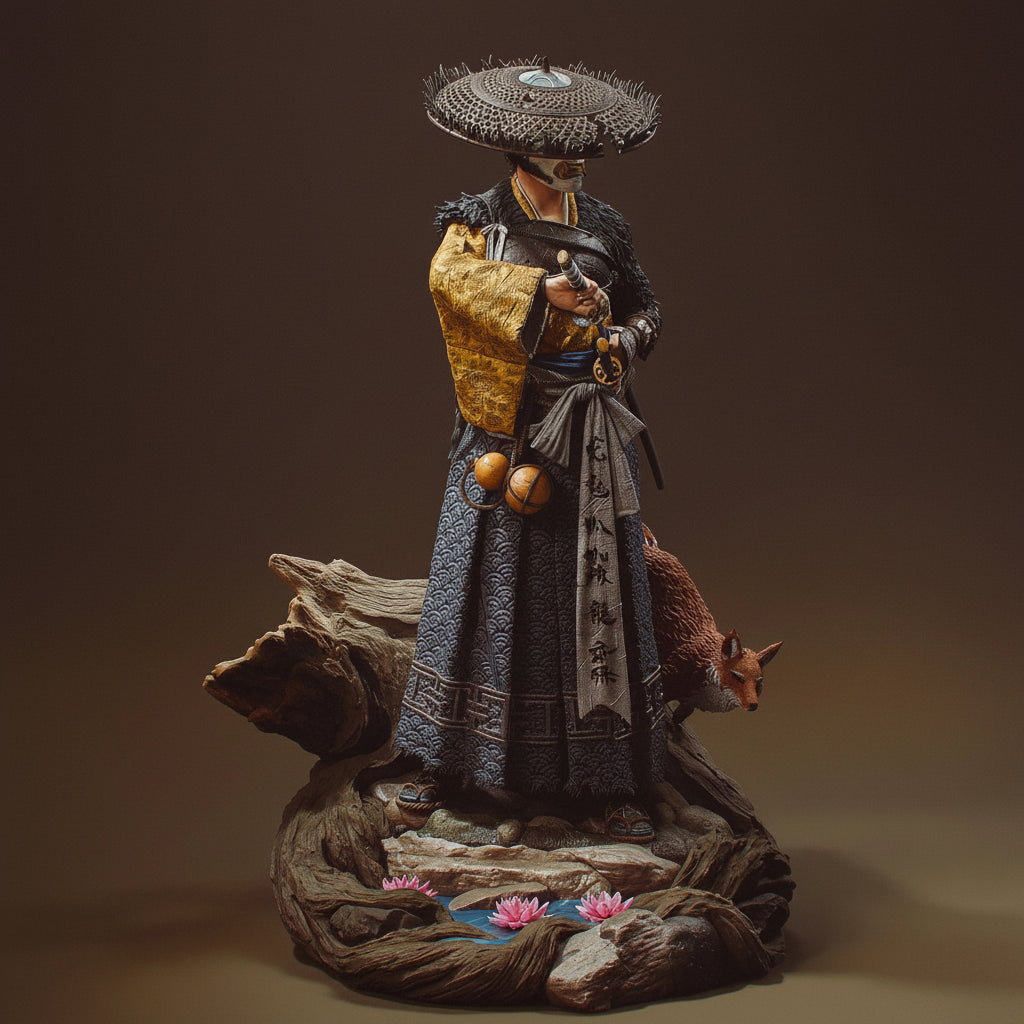 Atsu Ghost of Yōtei 3D Printed Resin Statue By Tibs 3D Studio –  Samurai Collector Edition