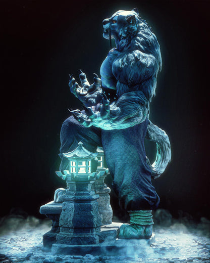 Tai Lung Snow Leopard Kung Fu Panda Statue 3D Printed Resin Collectible By Tibs 3D Studio