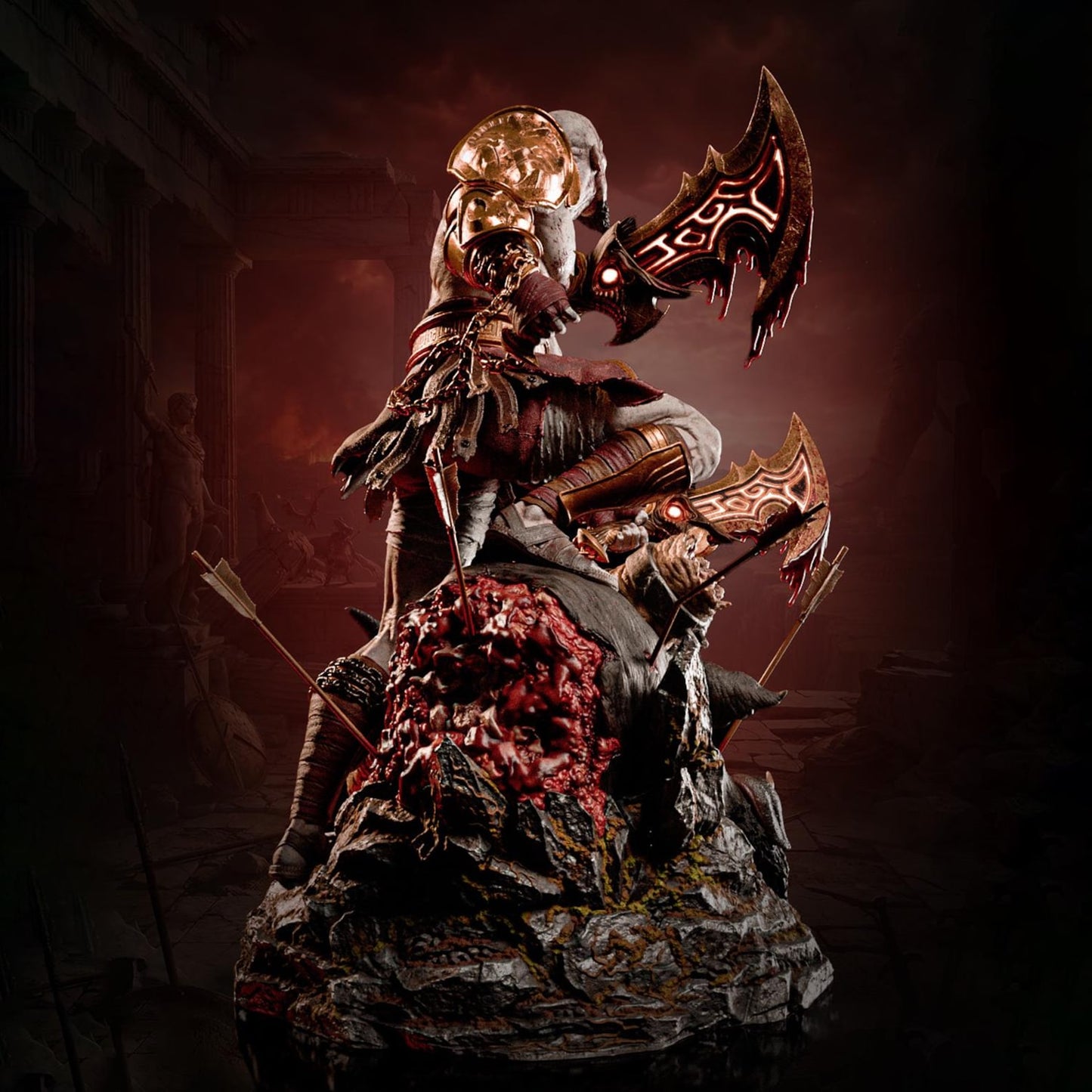 Kratos God of War 3D Printed Resin Statue by Tibs 3D Studio – Spartan Rage Collector Edition