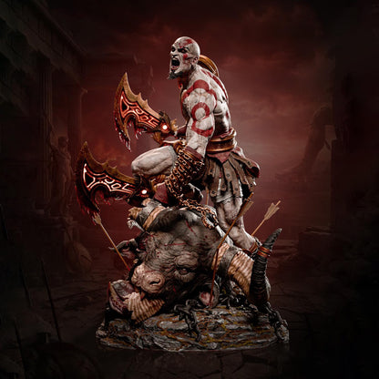 Kratos God of War 3D Printed Resin Statue by Tibs 3D Studio – Spartan Rage Collector Edition