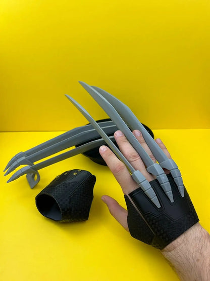 Wolverine Cosplay Claws – 3D Printed Fingerless Glove Claw Gauntlet Prop