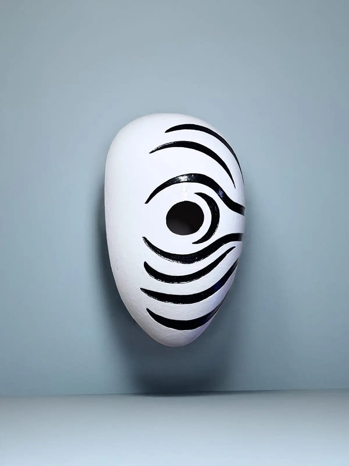 3D Printed White Striped Mask