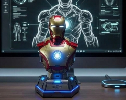 Iron Man MK3 Charging Station Bust Mecha 65W Fast Charging 4 Port Mobile Phone Charger
