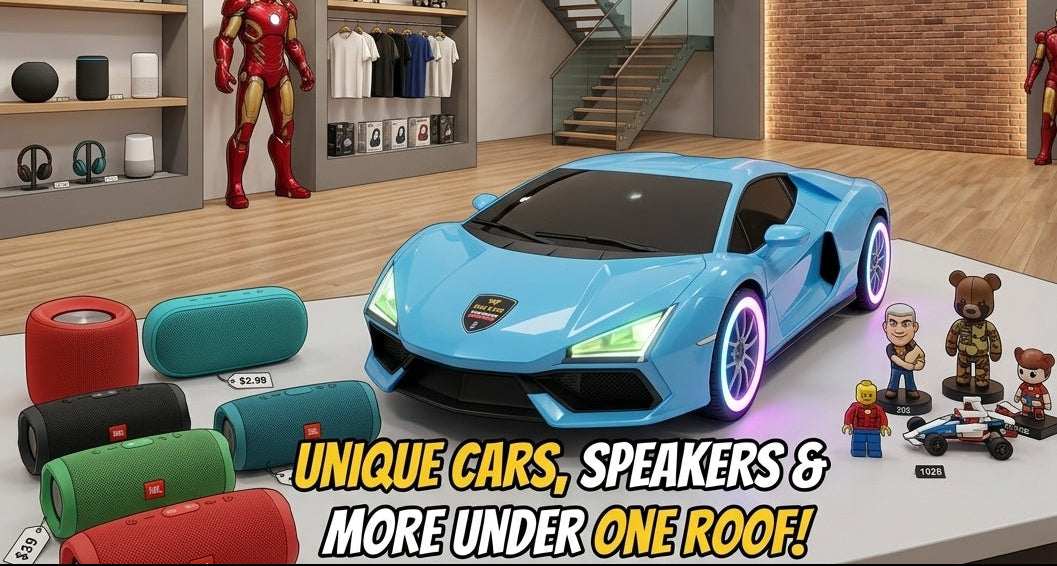 WSTER WS-690 Lemborgini Car Wireless Bluetooth Speaker 15 Watts| FM Radio, USB, TF Card, LED Lights