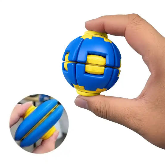 Press to Spin Fidget Ball, 360 Degree Rotating Spinner Portable Stress Relief Toy