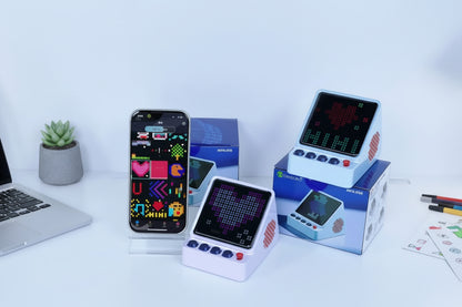 DIY Micro Pixel Art Clock Bluetooth Speaker with LED Display